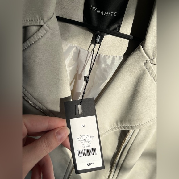 NWT Dynamite faux leather moto jacket, medium - Picture 5 of 5